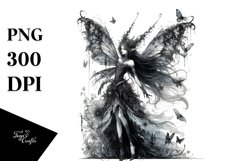 Detailed Watercolor Gothic Fairy | Clipart Product Image 1