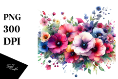 Vibrant Flowers, PNG Product Image 1