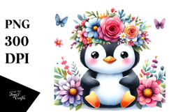 Cute Cartoon Penguin Clipart Product Image 1