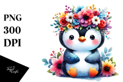 Cute Cartoon Penguin Clipart Product Image 1