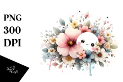 Cute Flower Painting, Transparent PNG Product Image 1