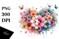 Cute Flower Painting, Transparent PNG Product Image 1