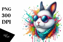 Colorful Bunny Sunglasses Painting Product Image 3