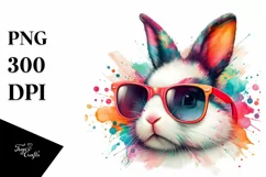 Colorful Bunny Sunglasses Painting Product Image 3