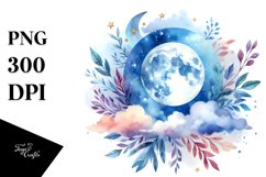 Vibrant Moon Foliage Clouds | Clipart Product Image 3