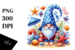 Vibrant Beach Gnome Clipart Product Image 1
