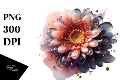 Glossy Gerbera PNG Product Image 1