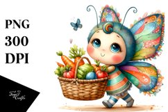 Baby Butterfly Autumn Basket | Clipart Product Image 3