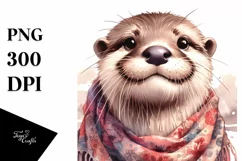Funny Otter Smiling with Tounge Out | Clipart Product Image 1