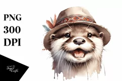 Funny Otter Smiling with Tounge Out | Clipart Product Image 1