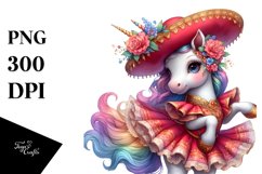 colorful baby unicorn in Redowa Dancer&#039;s Outfit, Sublimation Product Image 1