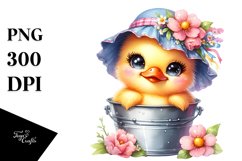 Baby Duck with Spring Clothes, Colorful PNG Product Image 1