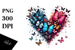 Butterfly Heart PNG Product Image 1