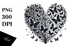 Butterfly Heart PNG Product Image 1