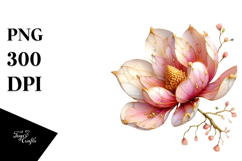 Magnolia with Golden Insertions PNG Product Image 1