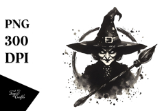 Vintage Evil Witch with Potion, Transparent PNG Product Image 1