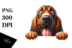 Colorful Funny Bloodhound | Sublimation | Clipart Product Image 3