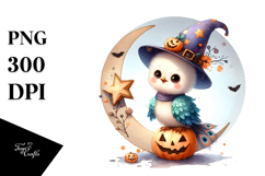 Cute Washed Halloween Peacock PNG Product Image 1