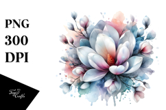 Magnolia with Metallic Insertions PNG Product Image 1