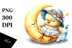Baby Chicken Summer Watercolor Clipart Product Image 4