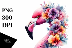 Artistic Vibrant Flamingo Watercolor Product Image 3