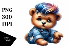 Cute Vibrant Baby Bear PNG Product Image 3