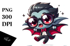 Cute Vintage Vampire, Transparent PNG Product Image 1