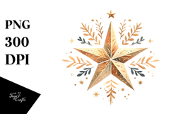 Simple Watercolor Star PNG Product Image 1