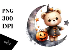Cute Halloween Baby Bear PNG Product Image 1