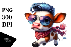 Cute Vibrant Baby Cow PNG Product Image 1