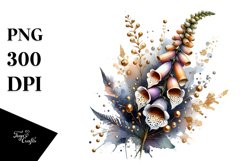 Abstract Artistic Foxglove Shiny Sublimation Clipart Product Image 3