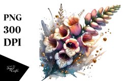 Abstract Artistic Foxglove Shiny Sublimation Clipart Product Image 3