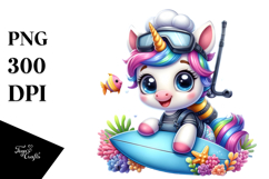 Unicorn Surfboard PNG Product Image 1