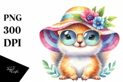 Colorful Baby Squirrel with Sunglasses Clipart Product Image 3