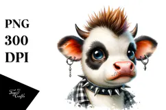 Energetic Baby Cow PNG Product Image 1