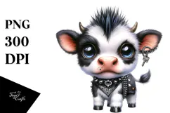 Energetic Baby Cow PNG Product Image 1