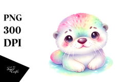 Cute Otter Sleeping | Sublimation | Clipart Product Image 1