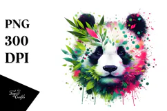 Vibrant Panda Plant Leaves Splashes, 20 oz Tumbler Product Image 1