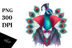 Peacock Vampire Colorful | Clipart Product Image 1