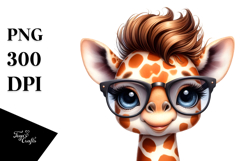 Cute Baby Giraffe PNG Product Image 1
