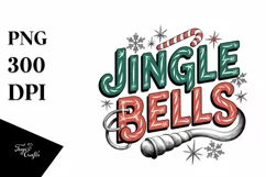 Retro Jingle Bells Christmas Clipart PNG Product Image 5