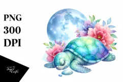 Baby Turtle with Flowers | Sublimation | Clipart Product Image 4