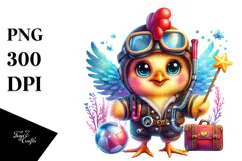 Baby Rooster Aviator PNG Product Image 1