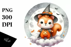 Cute Halloween Baby Squirrel PNG Product Image 3