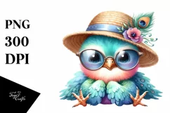 Colorful Cute Baby Peacock Sunglasses | Clipart Product Image 3