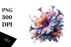 Abstract Shiny Petunia Splash | Clipart Product Image 3