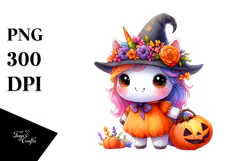 Simple Vibrant Baby Unicorn in Halloween Style Product Image 1