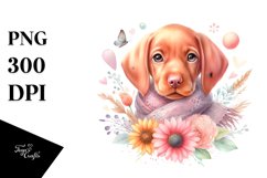Cute Vizsla Watercolor Clipart Product Image 3