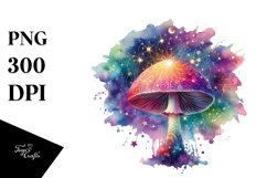 Colorful Magical Mushroom Splash Clipart Product Image 1