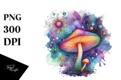 Colorful Magical Mushroom Splash Clipart Product Image 3